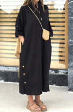 کفتان لینن بغل دکمه کد 262 - Image 3