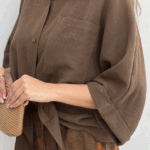 شومیز گره ای لینن کنفی کد 255