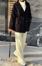 ترنچ کت کتان آستردار کد 04302 - Image 3