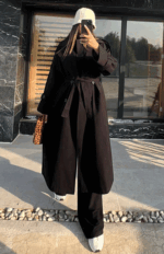 ترنچ کت آستردار بلند کد 04304 - Image 3